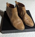 Lucky Brand Women's Boots Shoes Sz 8.5 Faydren Booties Brown Leather Excellent C
