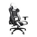 Leather Computer Chairs Gaming Chair High Back Racing Office Swivel Executive Chair with Headrest Adjustable Armrest and Lumbar Support for Adults Teens (Color : A) (E)