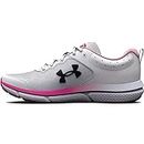 UNDER ARMOUR Women's Charged Assert 10 Running Shoe, (102) White/Rebel Pink/Black, 10.5
