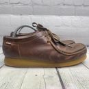 Clarks Boots Mens Shoes 10 Wallabees Beeswax Stinson Lo Brown Leather Lace Up