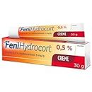 FeniHydrocort Creme 0,5%, Hydrocortison 5 mg/g, 3-fach wirksam bei Hautentzündungen: Lindert Juckreiz, vermindert Schwellungen, reduziert Rötungen, 30 g
