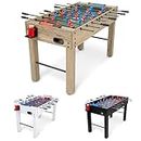 GoSports 48 Inch Game Room Size Foosball Table - Oak Finish - Includes 4 Balls and 2 Cup Holders