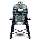 London Sunshine Ceramic Kamado Charcoal BBQ Grill -The Junior Series with Tall Stand (GREEN)
