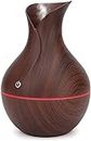 BLISSCLOUD Pot Shape Wood Humidifier, Aroma Air Humidifier with Advanced Ultrasonic Technology | Dual Spray Modes | Stress Relief, Relaxation & Sleep Support | 6 Color Changing Lights