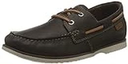 Clarks Men's Dark Brown Leather Boat Shoes (26160219) UK-9