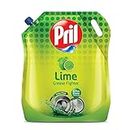 Pril Lime Liquid Dishwash Gel - 2 L Pouch | Dish Cleaning Liquid Gel with German Technology - Active Power Molecules Leaves No Residue, Grease Cleaner For All Utensils