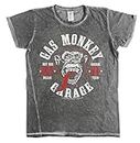 Fast N' Loud Officially Licensed Gas Monkey Garage Round Seal Urban Slim Fit Mens T-Shirt (Grey), Small