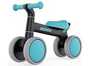allobebe Baby Balance Bike, Toddler Bike for 12-36 Months Boys Girls, 4 Silence Wheels & Soft Seat, Ride on Toys for Toddlers 1-3, 1 Year Old Boy Birthday Gift