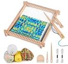 Lemonfilter Weaving Loom Kit, 9 * 11 inch Weaving Loom for Kids Ages 8-12，Wooden Loom Set with Yarns,Rods,Combs,Shuttles and Instructions, Suitable for Beginner & Kids