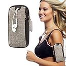 Cell Phone Holder for Running, Arm Bag with Adjustable Velcro, Sweatproof Armband for iPhone 13/12/11/XS/XR/8 Plus, Galaxy S21+/S20+, Google Pixel 4 (Grey)