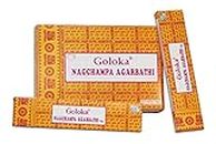Goloka Nagchampa Agarbathi, incenso, Bambù, Confezione da 12 x 16 gr