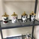 Candle Holder Lina Face Fornasetti-style Vintage Storage Jar Art Home Decor Gift
