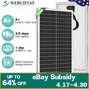 100w watt 12v Monocrystalline Solar Panel RV Camping Home Off Grid Caravan Boat 