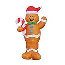 MSUIINT Natale Gingerbread Man, Luci LED Outdoor Indoor Vacanze Decorazioni, 1.5M Blow up Prato Gonfiabili Home Family Decor