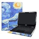 Alapmk Diseñado Especialmente La Funda Protectora para 12" Acer Chromebook Spin 512 R851TN/Acer Chromebook 512/Acer Chromebook 712 C871T C871 Ordenador portátil,Starry Night