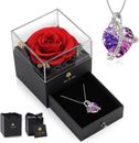Mom Rose Gifts for Mothers Day, Preserved Forever Rose Gift with Necklace New