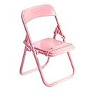 Chair Phone Stand, PP Stable Compact Folding Chair Mobile Phone Holder, Adjustable Durable microoo Chair Phone Stand, Perfect Folding Chair Phone Holder for Mobile Home