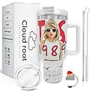 40 Oz Taylor Tumbler With Handle And Straw Double Wall Insulated Stainless Steel Cup With Leak Proof Lid And Taylor Straw Cover Swift Water Bottle Travel Mug Gifts for Women Girls Music Fans Her Him