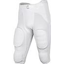 Champro Boys' Safety Integrated Football Practice Pant with Built-in Pads, White, Medium