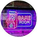 Game Room Arcade TV Man Cave Bar Club Dual Color LED Enseigne Lumineuse Neon Sign Rouge et bleu 400 x 300mm st6s43-j2850-rb