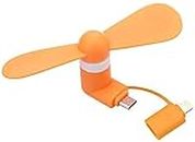 QAWACHH Portable Mini 2 In 1 Mobile Phone Fan, Usb Adapter Type Ios Smartphone Applies To Iphone Android Cooling Fan