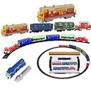 Only 4 You Big Train Engine Big Size Models with Railway Tracks for Kids, Train Set for Kids 3+, 4+, 5+ Year | Color May Vary | (Big Cargo Train) 20 pcs