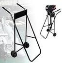 GOOFCXO Outboard Boat Engine Stand, 30HP 165LB Heavy Duty Outboard Motor Trolley, Foldable Outboard Motor Engine Carrier Cart With 2 Wheels For Engine Transport Maintenance Repair Storage, Black