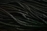 Asiatic 3 MM, 40 Meter Soft Satin Rattail Silk Macrame Cord Nylon Thread for DIY Bracelet Necklace Jewelry Findings Accessories (Black) Pack of 2