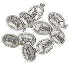 lazzaro italy Silver Plated Medal Saint Michael the Archangel and the Guardian Angel - 10 medals