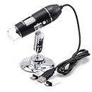 amiciCare 1000X USB Digital Microscope with 8 LED Adjustable Brightness and 0.3M HD Camera Compatible with Windows and Android (Wired)