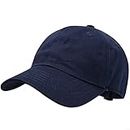 GADIEMKENSD Kids Plain Baseball Cap Unconstructed Fitted Toddler Sun Hat Washed Cotton Kids Baseball Hat Beach Camping Golf Travel for Girls Boys 3-7 Years Navy