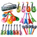 Inflatable Blow up Guitar Balloons Toy Musical Instruments For Kids Play Party