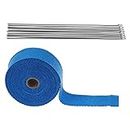 T.O.G. Exhaust Header Wrap Kit Performance Parts Blue Manifold for Automobiles 15m
