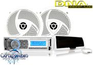 DNA ULTIMATE MARINE AUDIO PACK BOAT STEREO SYSTEM BLUETOOTH AM/FM RADIO MA4BP