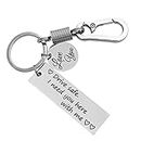 BAMALI Stainless Steel Customize Personalized Black Laser Engraved Drive Safe Keychain I Love You Keychain Gifts For Boyfriend Husband Valentine Day Anniversary Wedding Gifts Birthday Car Keychain For Loved One