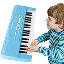 Pianola per Scuola Media e Bambini, 37 Tasti Tastiera Musicale Pianola con Microfono, Tastiera Bambini Portatile Elettronica Multifunzione Educativo Giocattolo Regalo per Principiante 3 4 5 6+ Anni