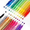 24 Colors Acrylic Paint Markers - Acrylic Paint Pens 0.7mm Extra Fine Tip Paint Pens Paint Markers for Rock Painting,Wood, Canvas, Stone,Glass, Ceramic Surfaces, DIY Crafts Making Art Supplies