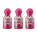 Oops Eau De Toilette - Love, 50ml (Set of 3) | Captivatingly Sweet & Musky - Beautiful blend of Jasmine, Orris, Caramel, Musk & Pineapple | Ideal Perfume for Girls | Mild on the skin | Safe to use