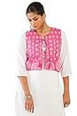 Soch Women Pink Cotton Embroidered Jacket(8907175346709_Pink_M)