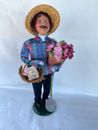 Byers Choice Spring Gardening Country Gardener Man w/ Clay Pots ~ Flower Bags