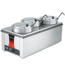 Vollrath 72788 (3) 7 1/4 qt Countertop Soup Warmer w/ Thermostatic Controls, 120v, Stainless Steel