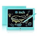 LCD Writing Tablet for Kids, 15 Inch Colorful Electronic Doodle Board, Educational Learning Kids Drawing Tablet Toys, Christmas Birthday Gift for 3 4 5 6 7 8 9 Year Old Girls Boy