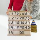 Montessori Mathematik Lernspielzeug Lehrhilfen für Jungen Mädchen Kinder Alter 4 ~ 8