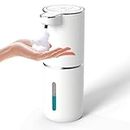 Youker Soap Dispenser, Automatic Foaming Soap Dispenser with 4-Level Adjustable Foam, Touchless Wall Mount Soap Dispenser USB Rechargeable Waterproof Hand Soap Dispenser for Home Bathroom, Kitchen