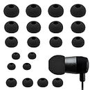 MMOBIEL 10 Pares Almohadillas Auriculares Silicona Compatible con Monster Panasonic Powerbeats 1/2/3 JVC Sony Ultimate Ears Sharp TDK Phillips Audio-Technical (Negro)