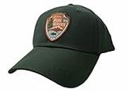 National Park Service Hat Dad Cap Ultra Comfy with National Park Service Woven Patch Unisex (Green)