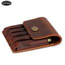 Tourbon Leather Rifle Ammo Pouch Cartridge Case 5 Bullet Wallet Game Shooting