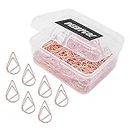 250 Pieces Rose Gold Cute Paper Clips Drop-Shaped (Teardrop) Stainless Steel Paper Clips for Office School Supplies Wedding Invitations Scrapbooking Bookmarks Kids Women Planners (1 inch) by DEEDYGO