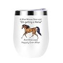 Rudicaxi Horse Gifts For Women Horses Mom Birthday Gifts,12OZ Horse Wine Tumbler,Gifts for Horse Lovers Funny Mother's Day Christmas,Horse Gifts