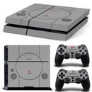 PS1 Retro Design Vinyl Cover Skin Sticker Decal for Sony PS4 Console Controllers